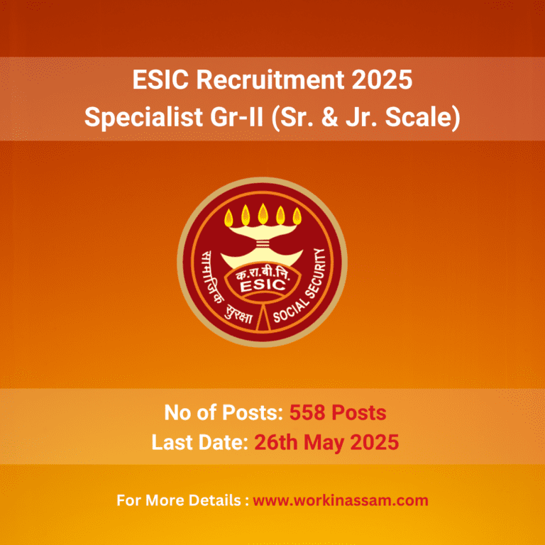 ESIC Recruitment 2025 Specialist Gr-II (Sr. & Jr. Scale)