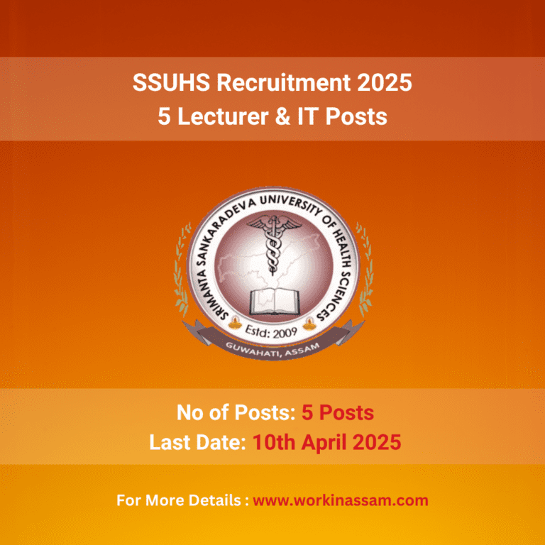 SSUHS Recruitment 2025 5 Lecturer & IT Posts