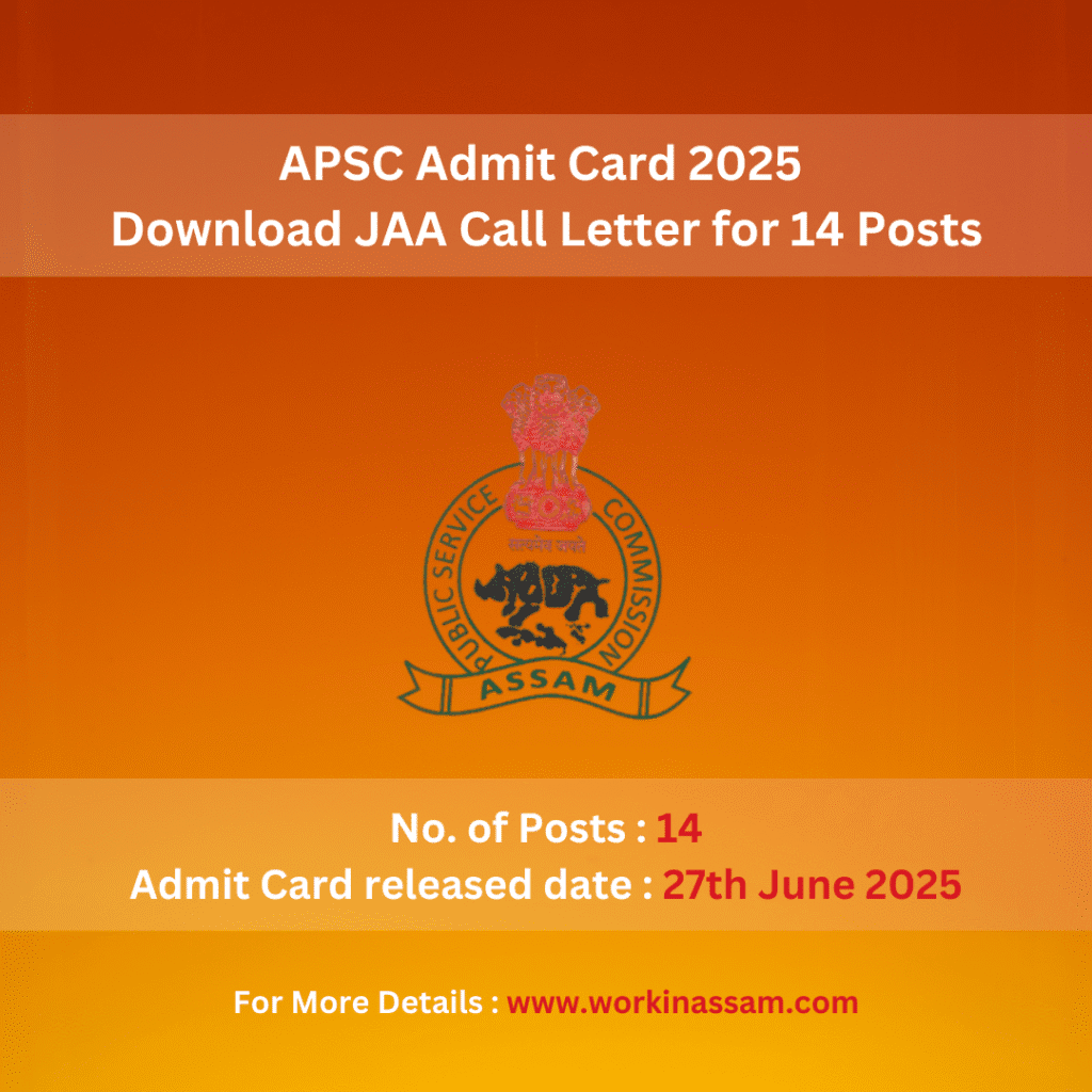 APSC Admit Card 2025