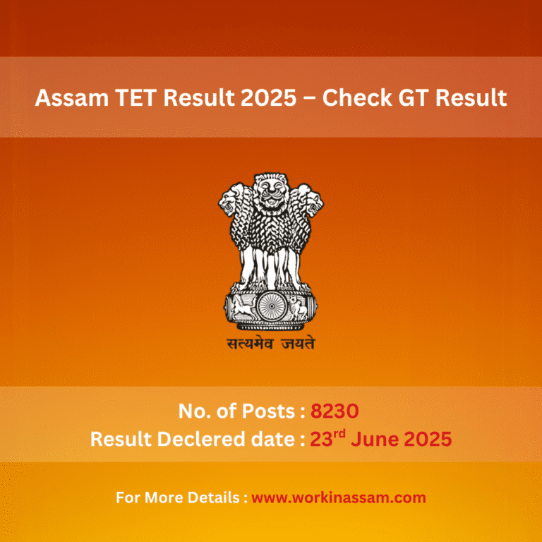 Assam TET Result 2025 – Check GT Result