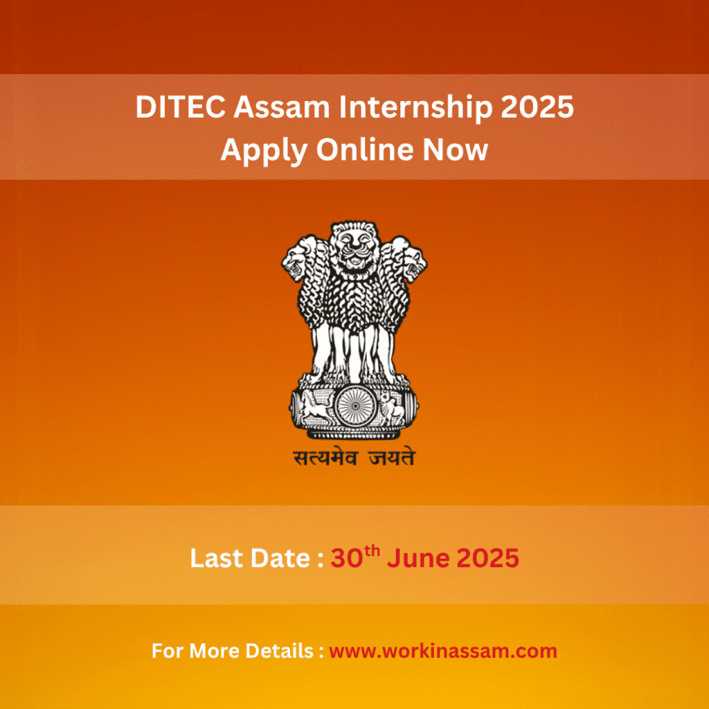 DITEC Assam Internship 2025 – Apply Online Now