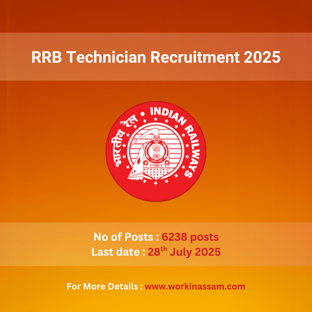 RRB Technician Recruitment 2025 – 6238 Vacancies