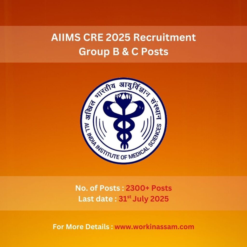 AIIMS CRE 2025 Recruitment for Group B & C Posts