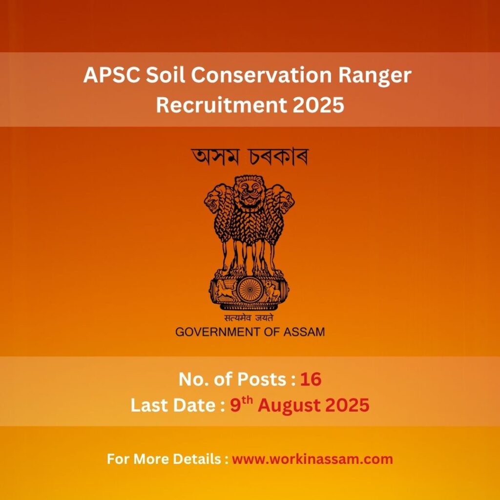 APSC Soil Conservation Ranger
Recruitment 2025