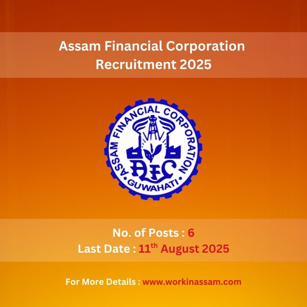Assam Financial Corporation Recruitment 2025 – 6 Posts