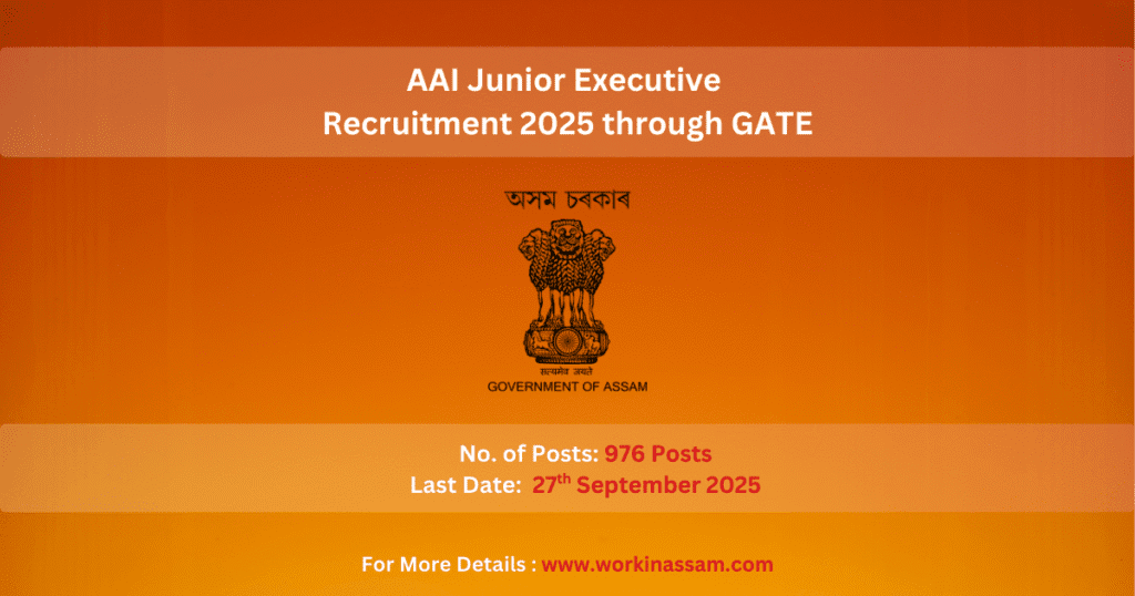 AAI Junior Executive Recruitment 2025 through GATE