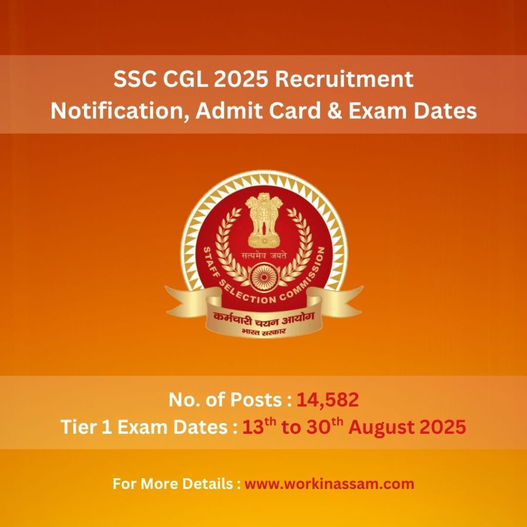 SSC CGL 2025 Recruitment: Notification, Admit Card & Exam Dates